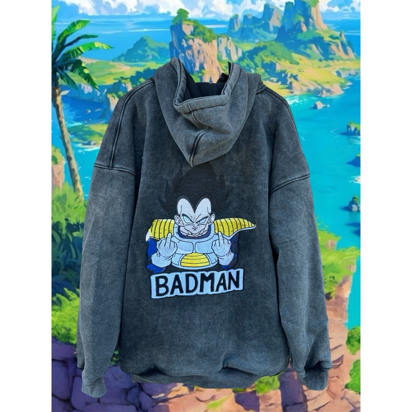 Faded Black Hoodie- BADMAN