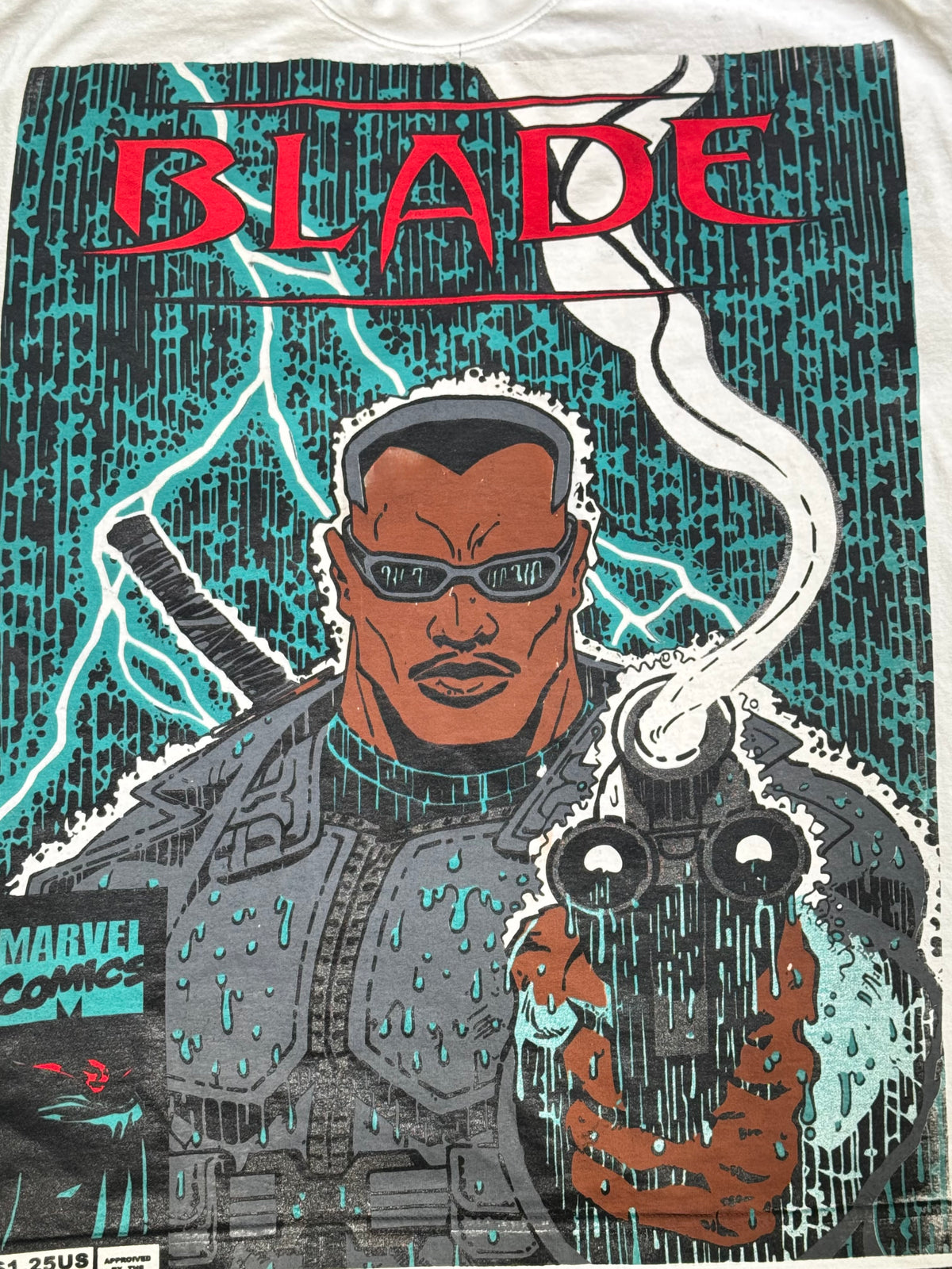 White - Bloody Rain Blade Front - Thunder Rain Blade Back