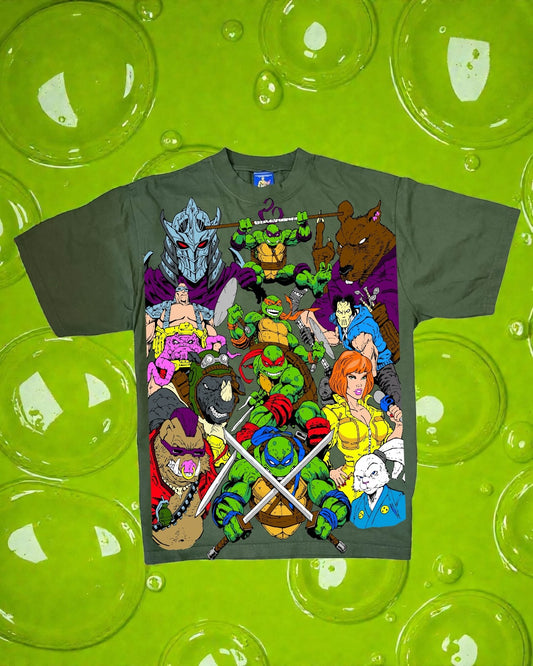 Dark Green - TMNT World Tee & Trench coat Ralph Back hit