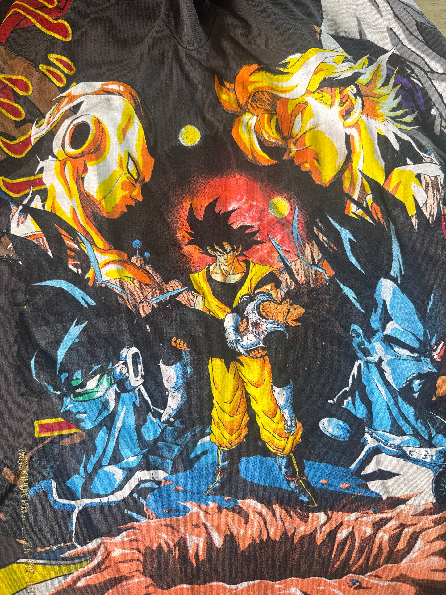 Faded - Vegeta’s Death Monochrome Sides - Vegeta’s Death Front - Bardock vs King Vegeta Back - 360 Shirt