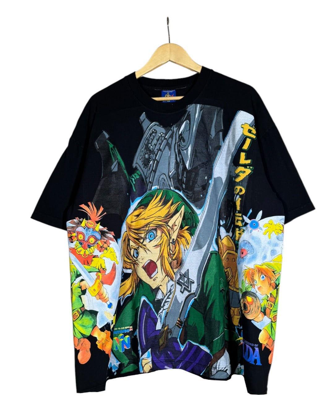 Black - Master Sword Front and Back - Majora’s Mask Sides - 360 Shirt