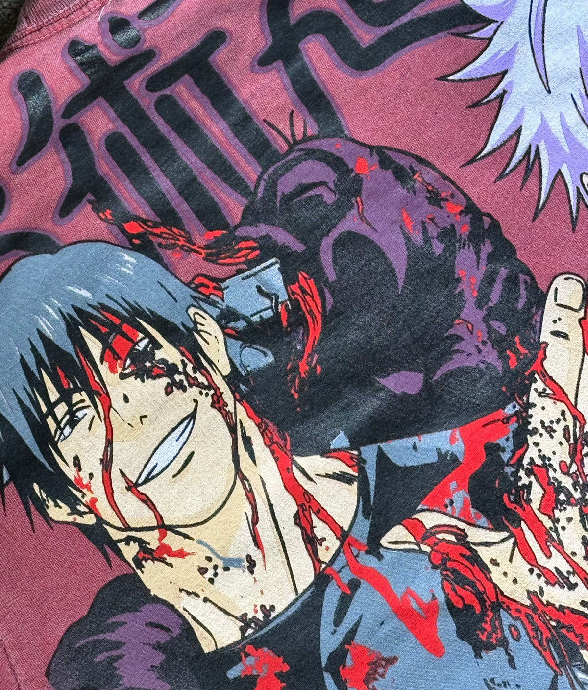 Faded Red - Itadori and Megumi Front - Gojo vs Toji Back