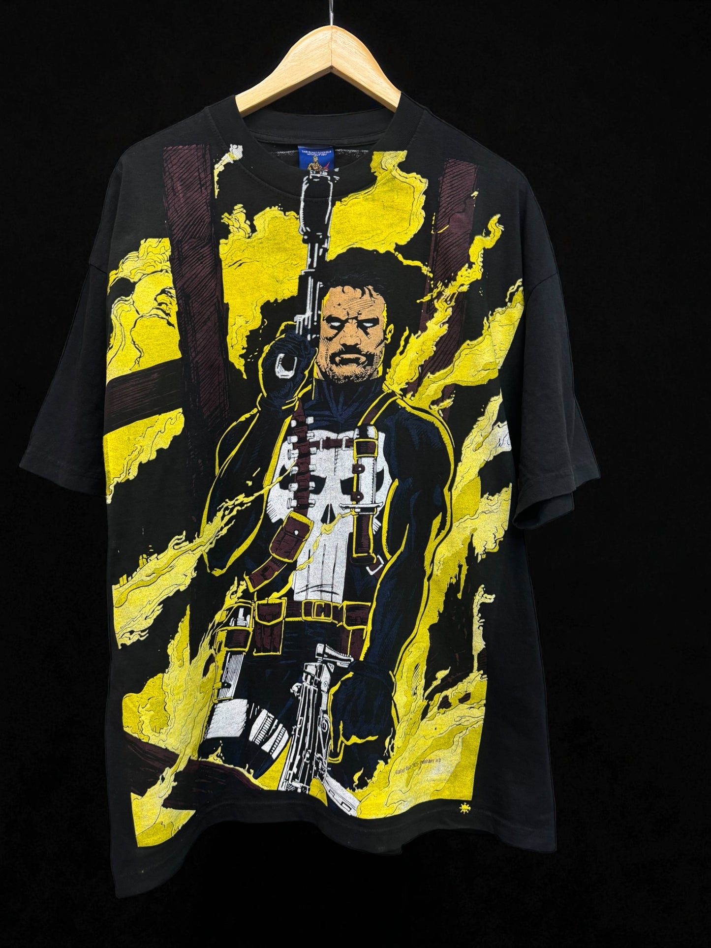 Black - Punisher Solo Flames & the Punisher Pit bull