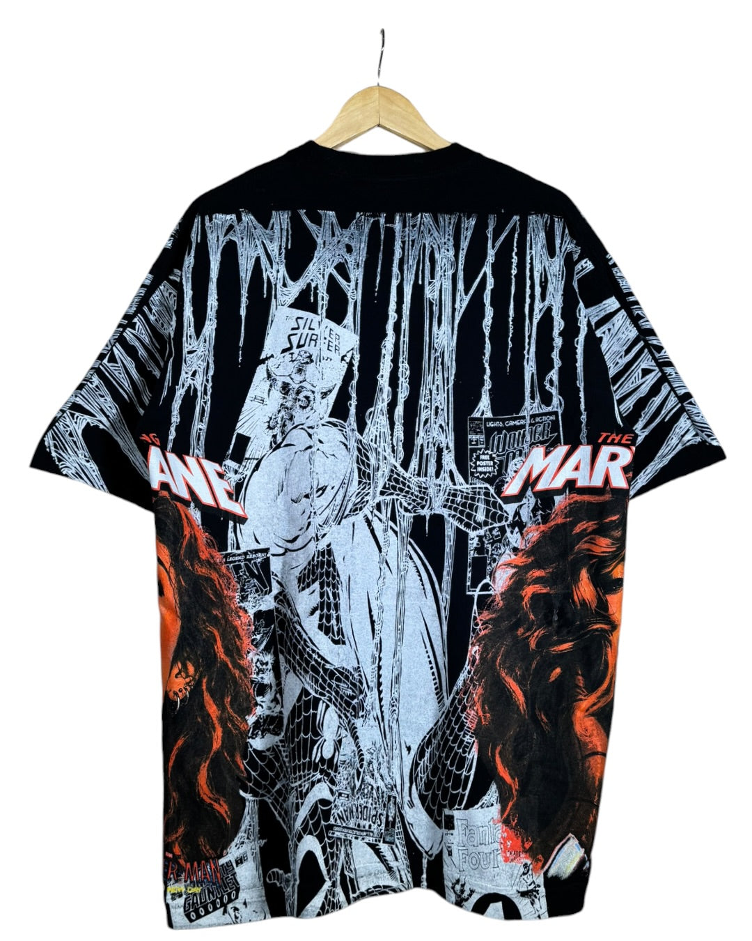 Black - Black and White Spidy Front and Back - Mary Jane Sides - 360 Shirt