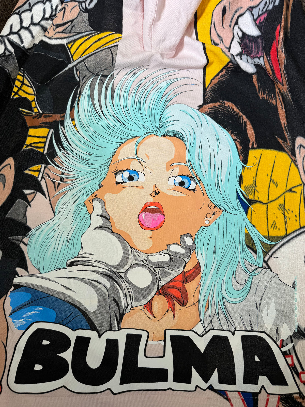 Light Pink - Vegeta Over 9K Front - F Saiyan Back - Bulma 360 Shirt