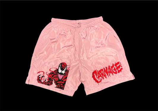 (Black Friday) X-Large-Nylon Pink - Carnage Shorts
