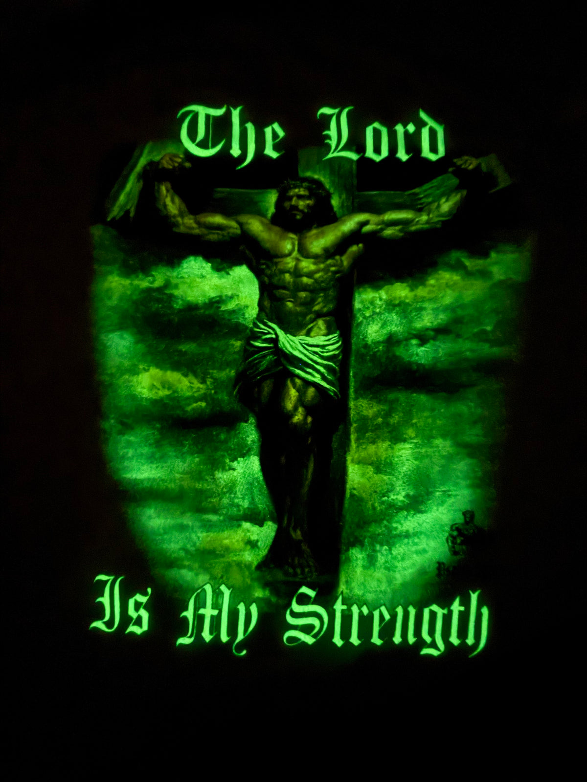 Black Acid Wash - The Lord Jesus is My Strength - Shirt