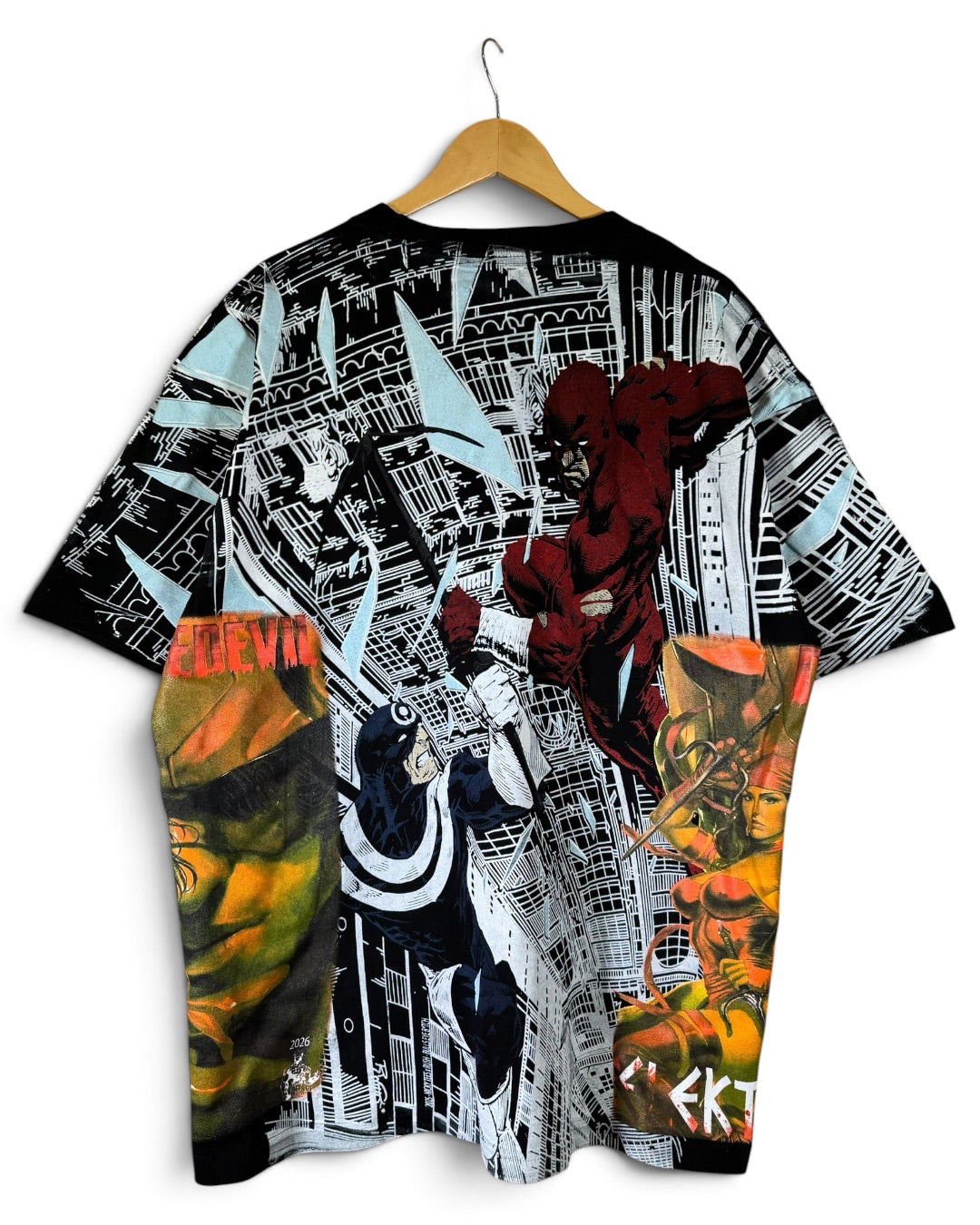 Black - Daredevil VS Bullseye Front and Back - Elektra Sides