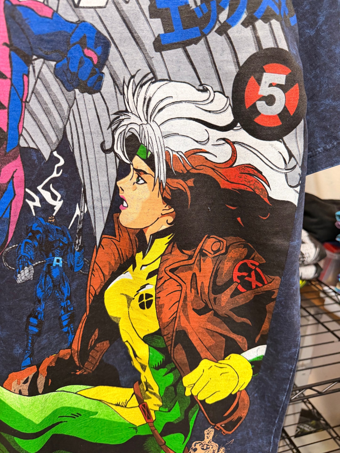 Navy brown  Acid Wash - Gambit Front & Archangel Back