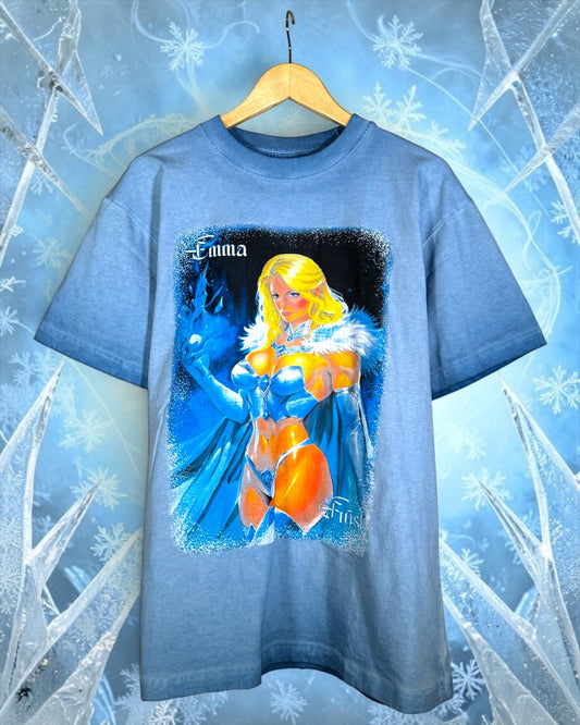 Blue Oil Wash - Emma Frost Front - Elektra Back - Shirt