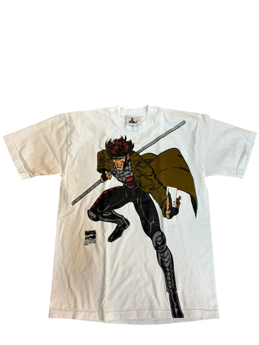 Super Jumbo Gambit x-men white tee