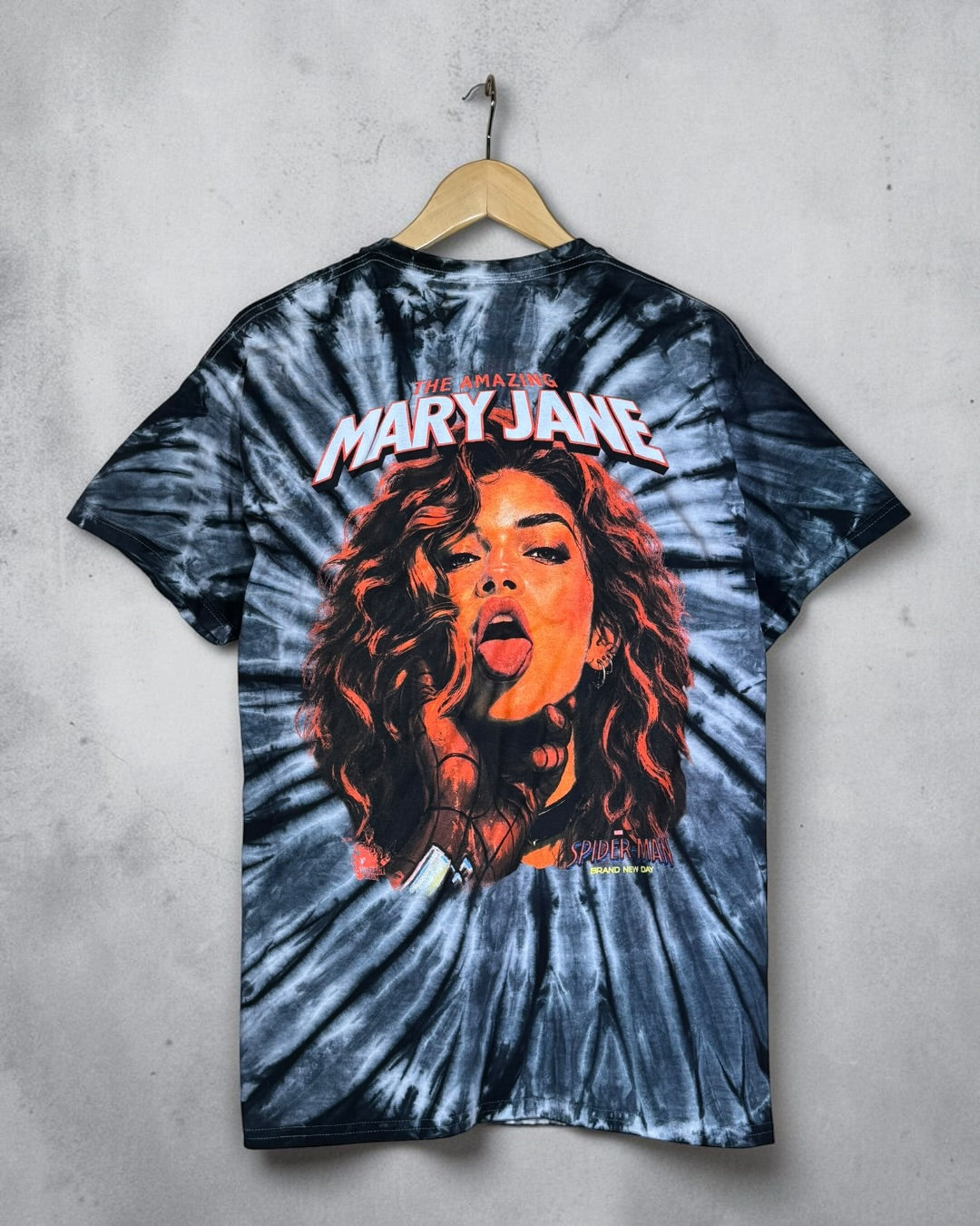 Black Swirl Tie Dye - Black Cat Front - Mary Jane Back - Shirt