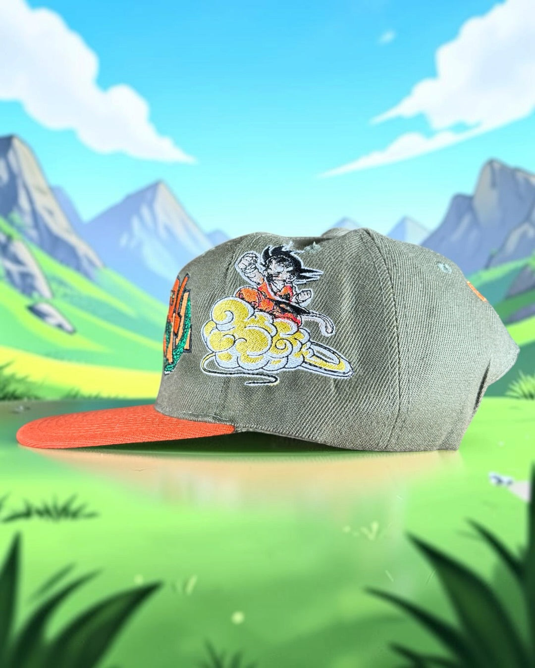 Green with Orange Brim - Dragon Ball Kid Goku - Hat