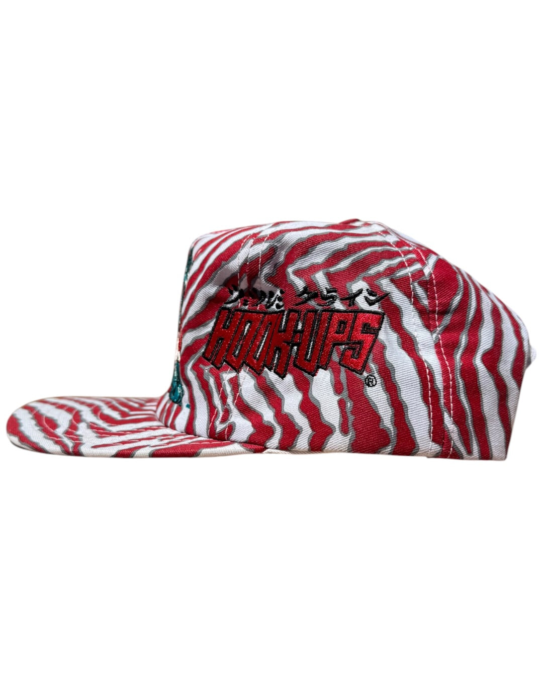 Red with White Pattern - Hookups Elektra Hat