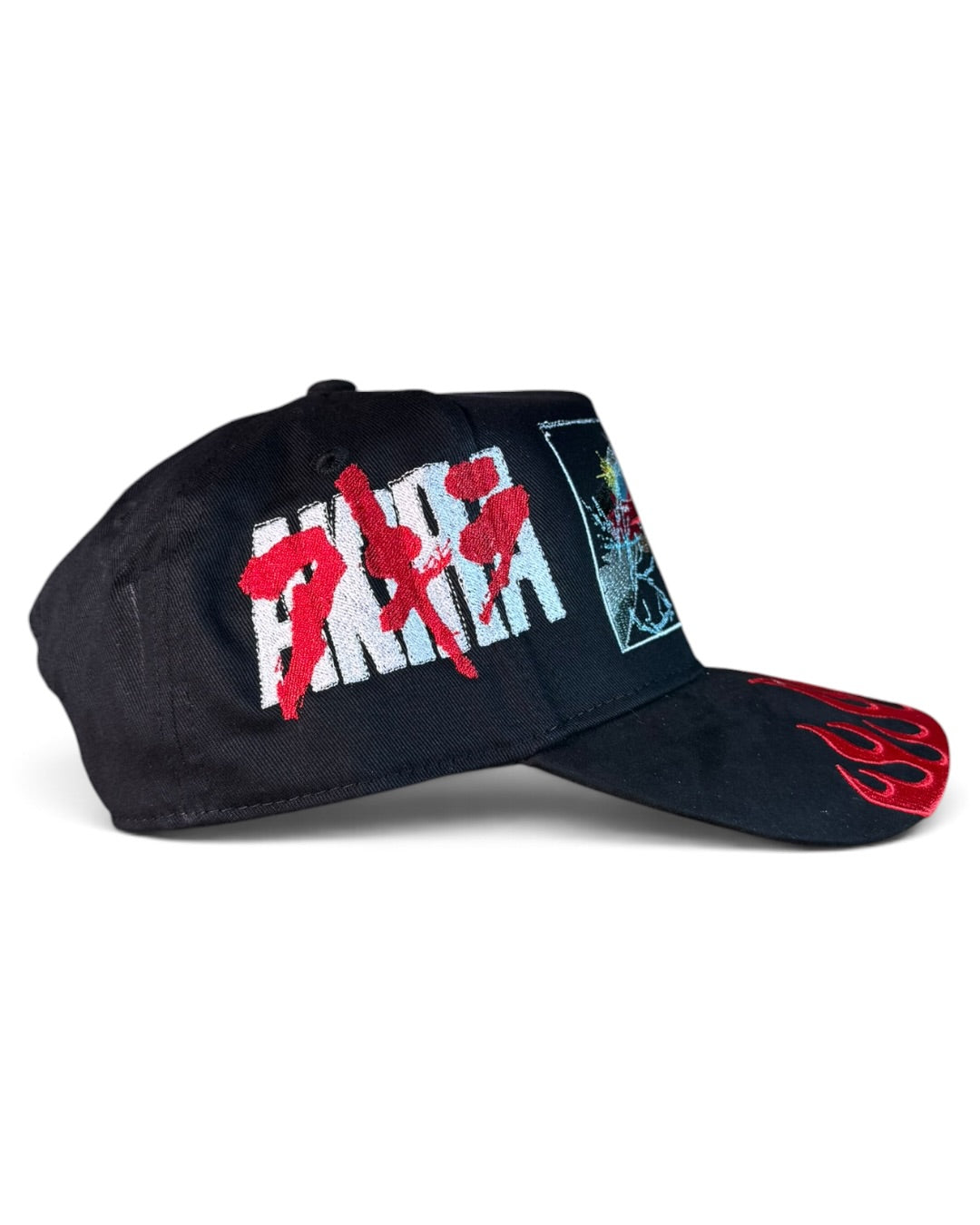 Black with Red Flames Brim - Akira - Hat