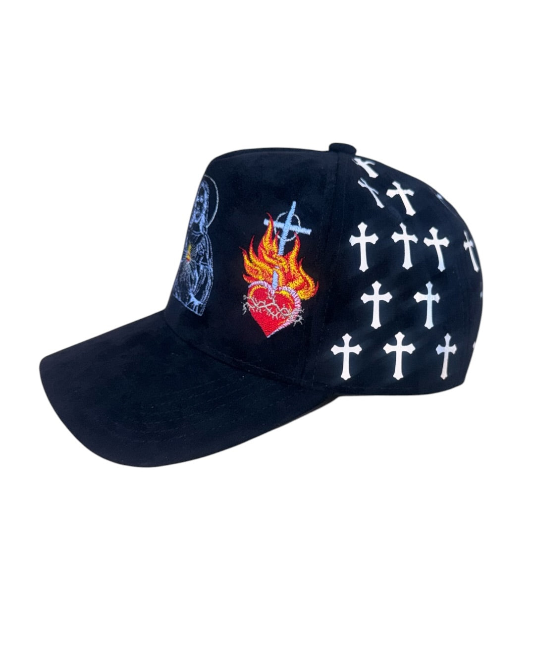 Jesus cross Hat silver reflective - Glow in the dark Jesus