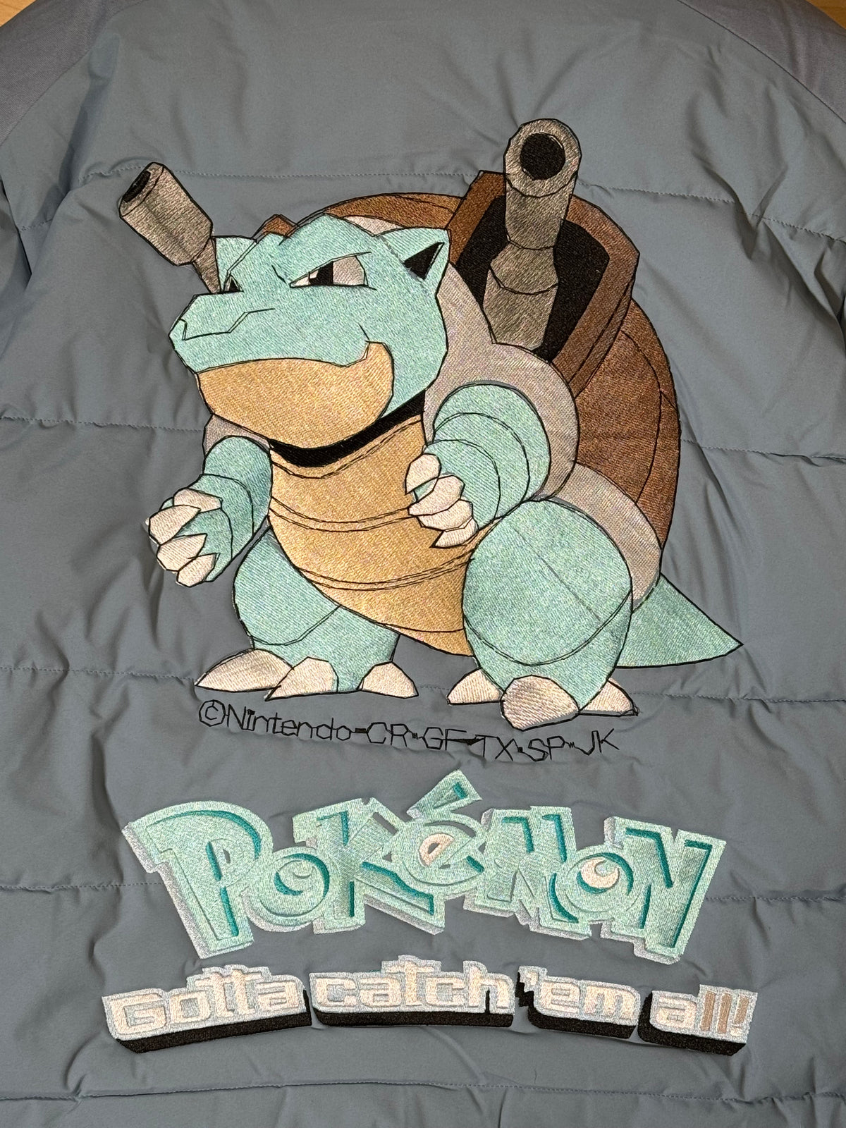 Blue Puffer Jacket - Blastoise