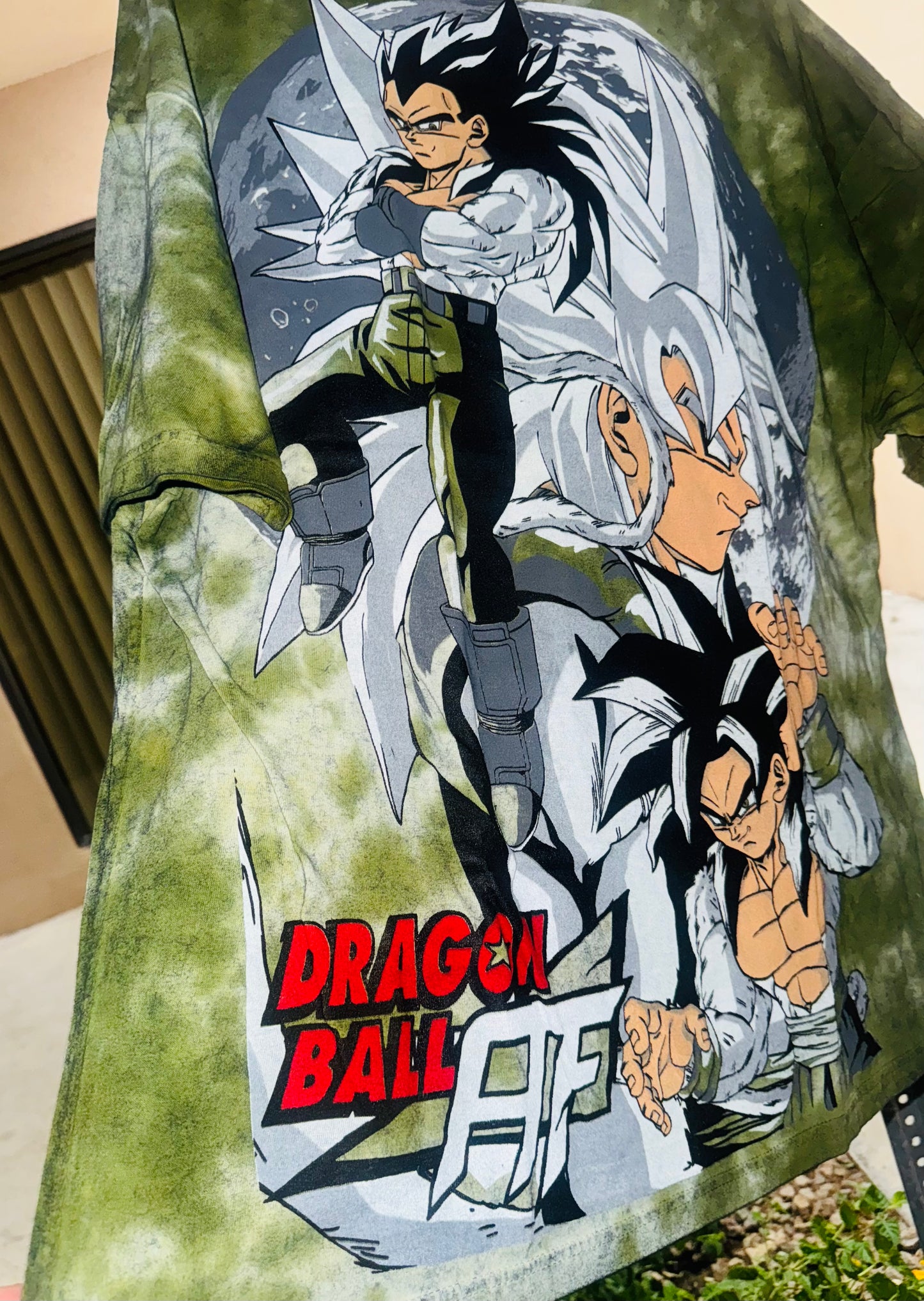 Green tie dye - AF Dragon Front & Moon Back