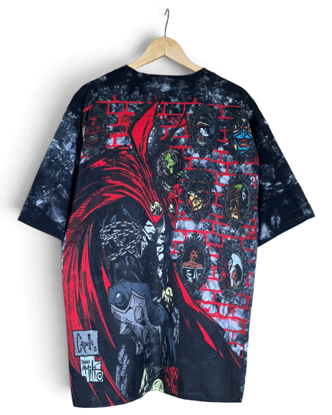 Black and White Tie Dye - Medieval Spawn Front - Spawn Pieces of Me Back