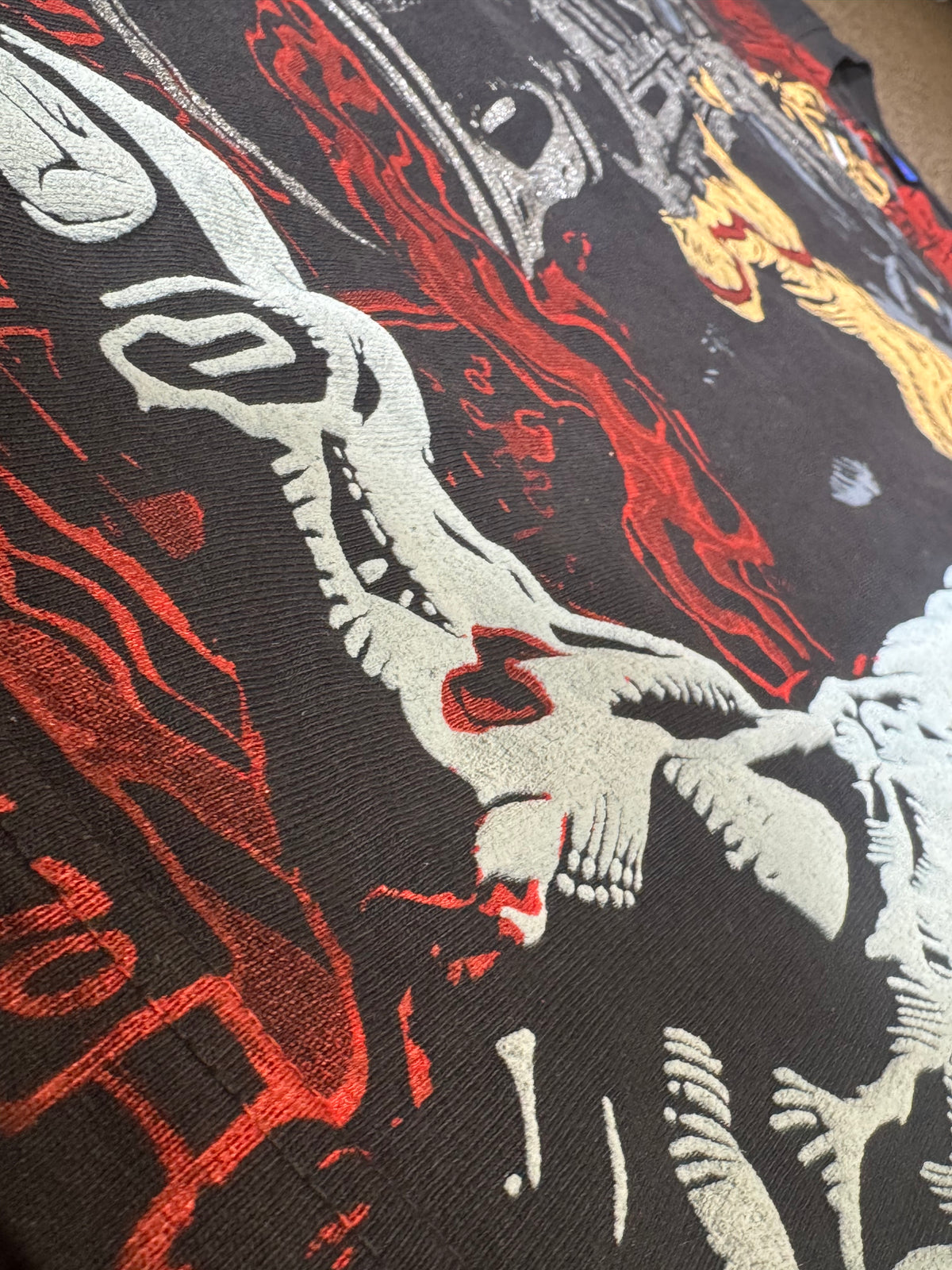 Black - Bloody Rain Punisher vs Gray Hulk Front and Back Mega Print