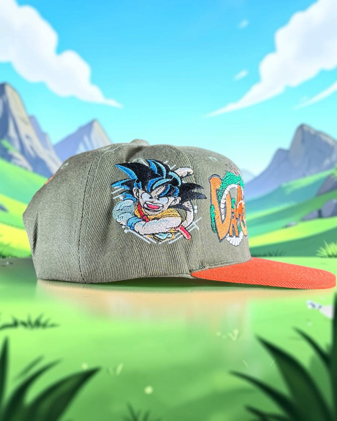 Green with Orange Brim - Dragon Ball Kid Goku - Hat