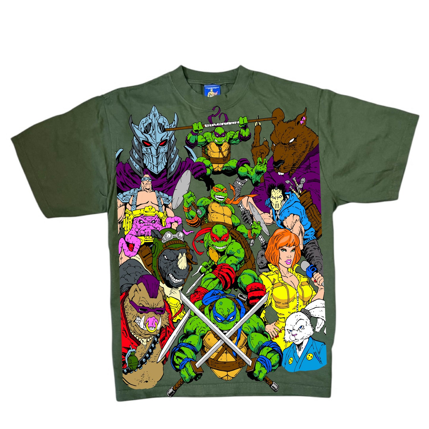 Dark Green - TMNT World Tee & Trench coat Ralph Back hit