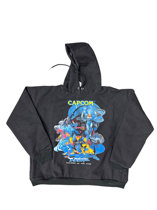 Black-Large- Capcom X-Men Hoodie – Children of the Atom Graphic Pullover