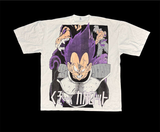 (Black Friday) (Imperfections) -White-XL- Vegeta’s Fury Ultra Ego front/SSJ Back