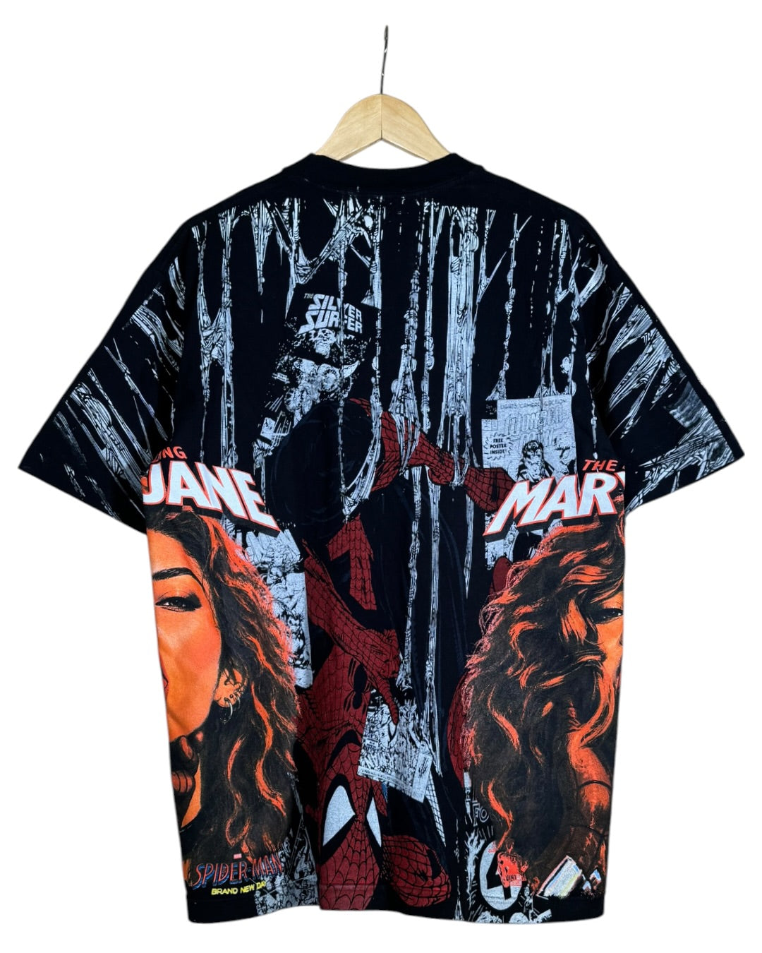 Black - Spidy Front and Back - Mary Jane Sides - 360 Shirt