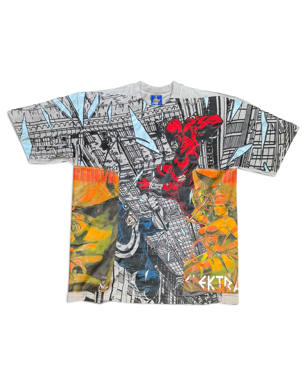 Faded Gray - Daredevil VS Bullseye Front and Back - Elektra Sides