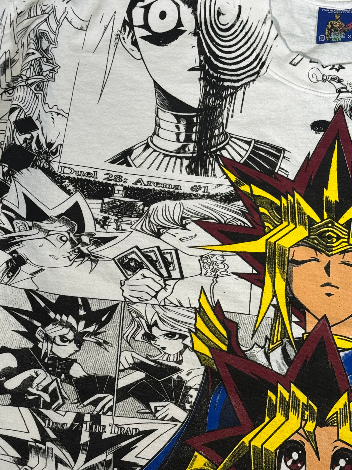 White - Yu-Gi-Oh Manga Mega Print - Shirt