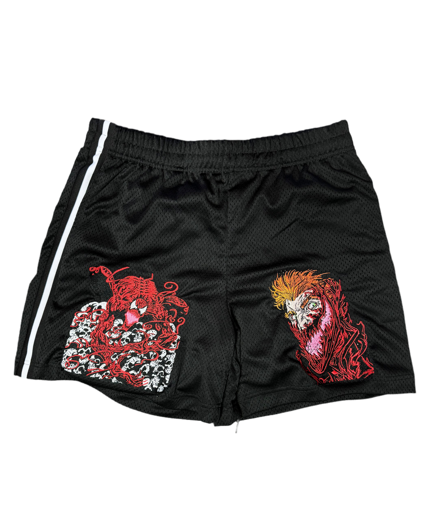 Black Mesh Carnage Cletus Kasady Shorts