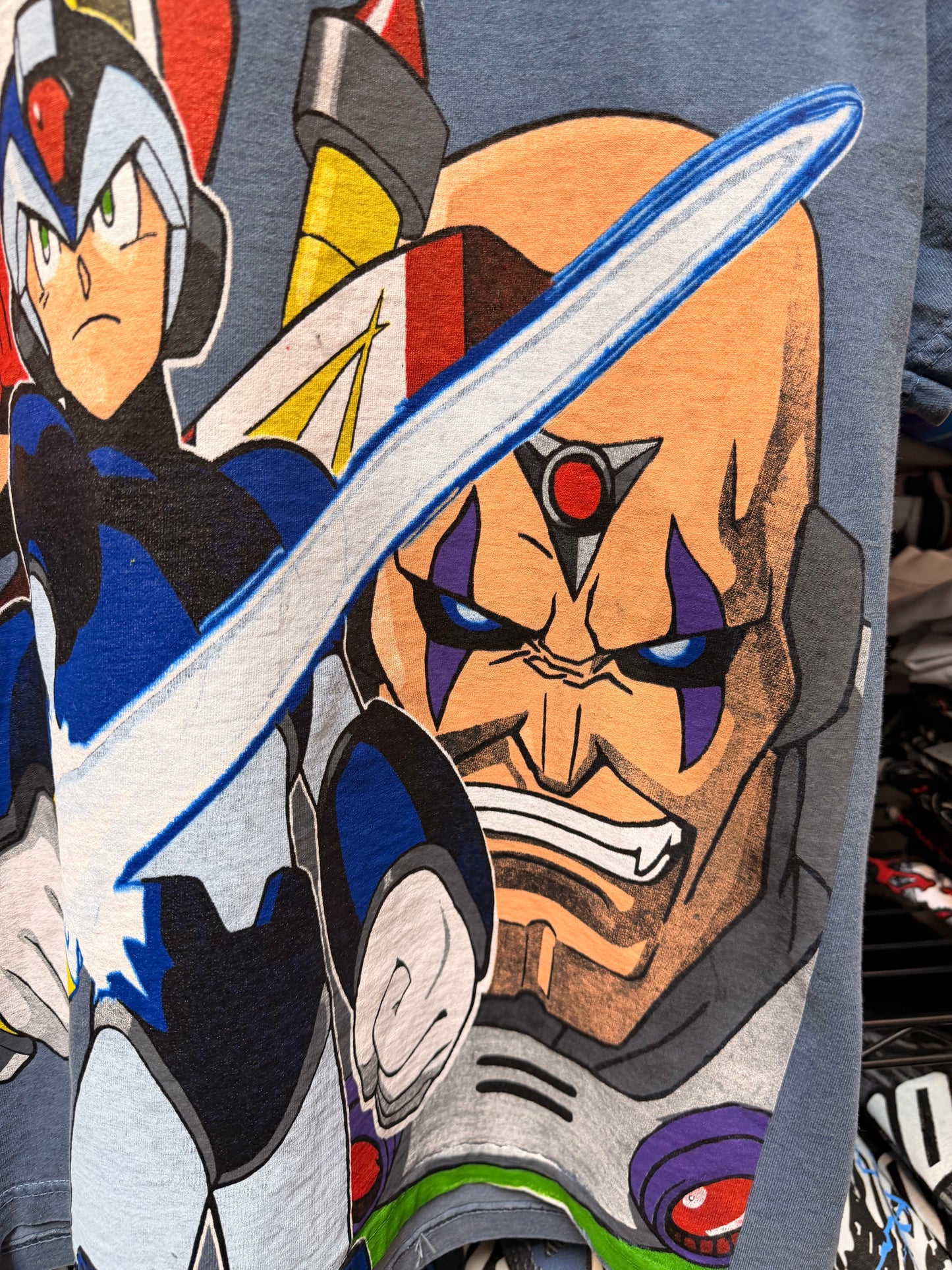 Faded blue  - Mega Man X Big faces Front & Mega Man X SNES Back