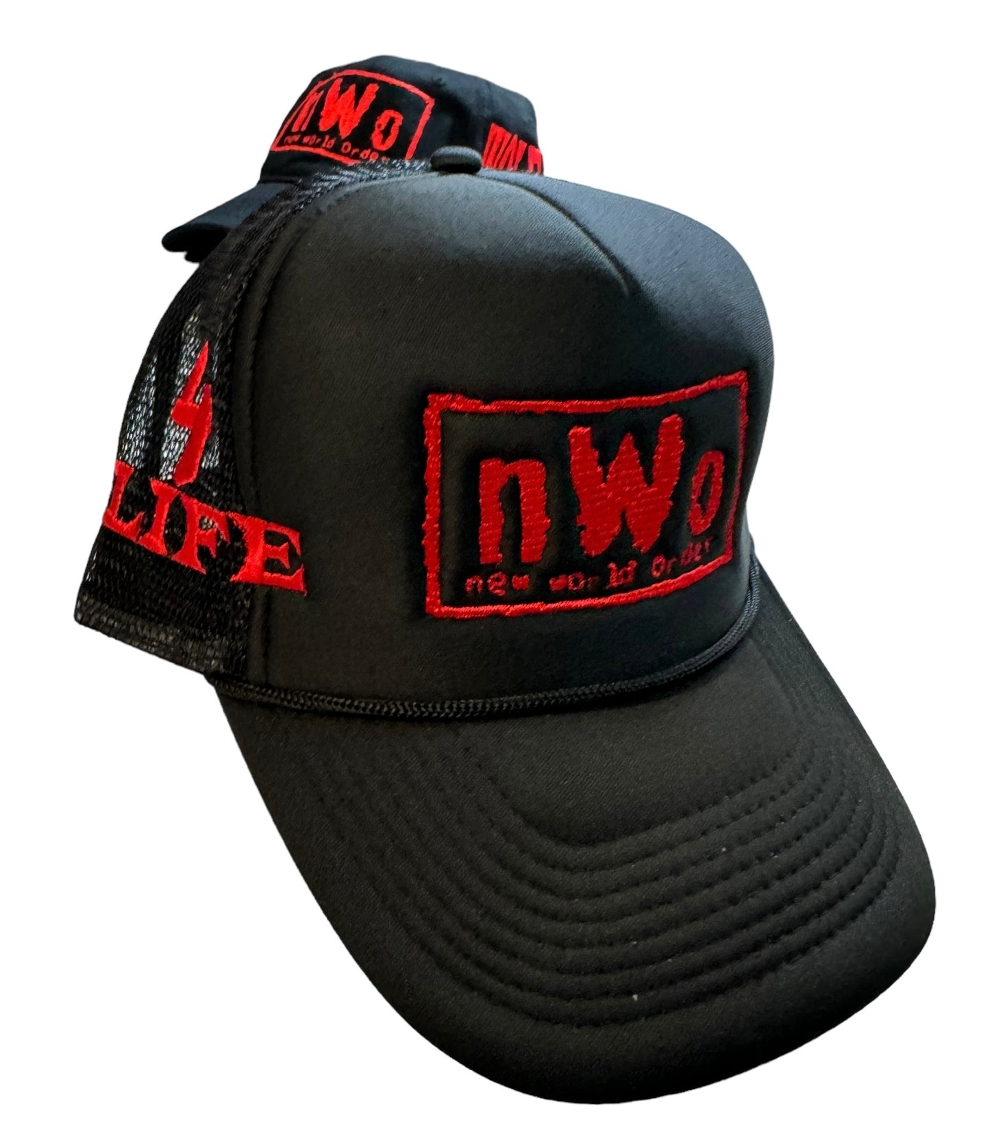 Trucker Wolf Pack Hat - Black