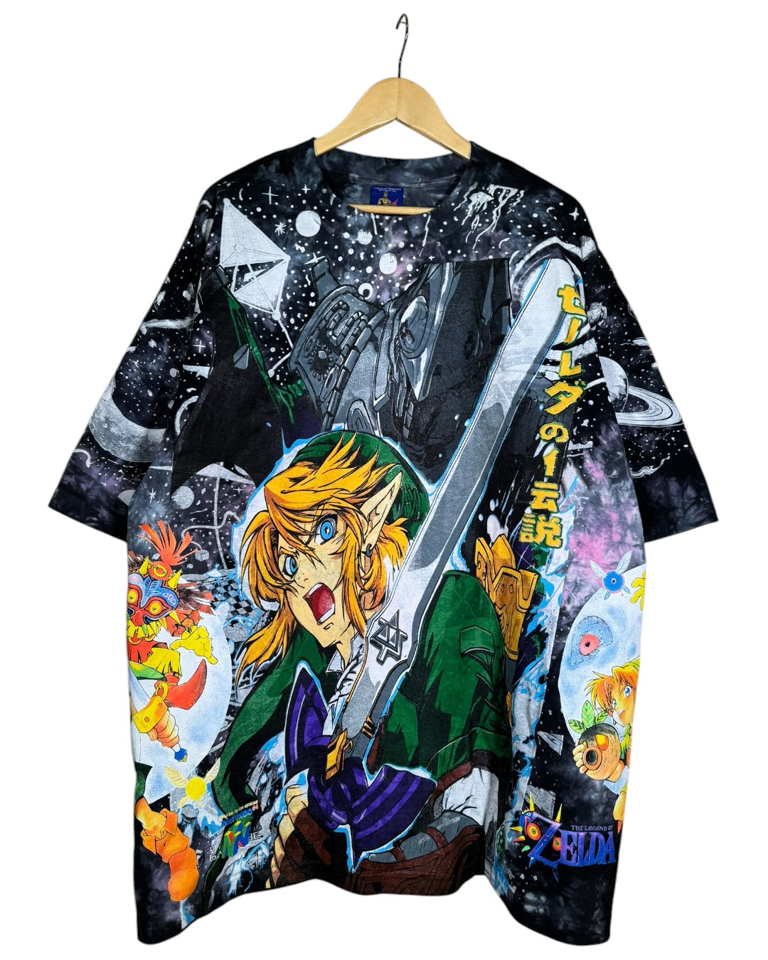 Galaxy Tie Dye - Master Sword Front - Links Back - Majora’s Mask Sides - 360 Shirt