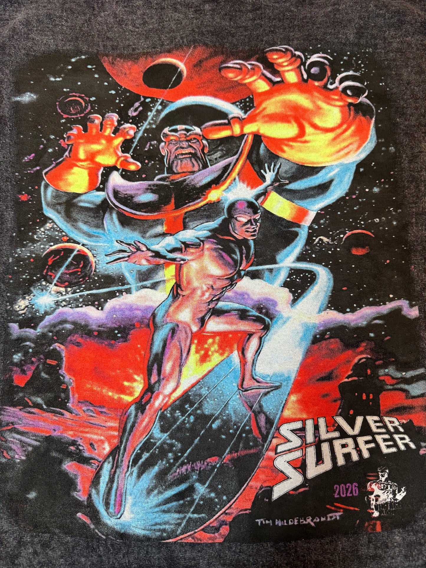 Black Acid Wash - Silver Surface Shirt