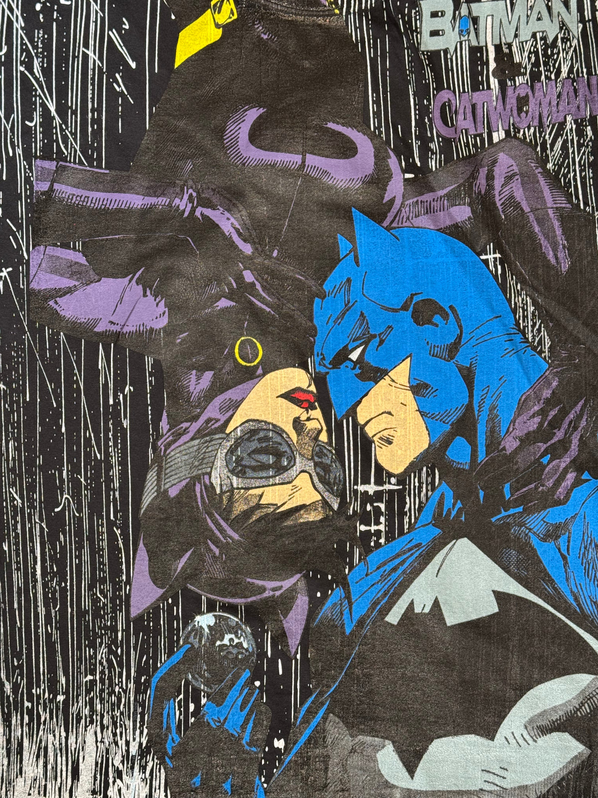 Black with White Rain Batman & Catwoman Variant Front and Back