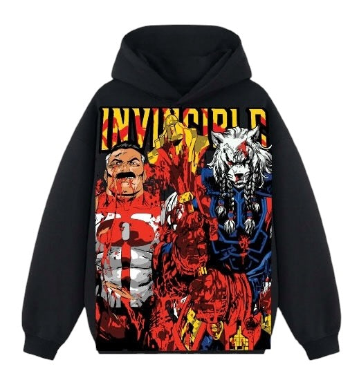 Black HOODIE - Omi Man & Battle Beast Front & Eve/ mark Back