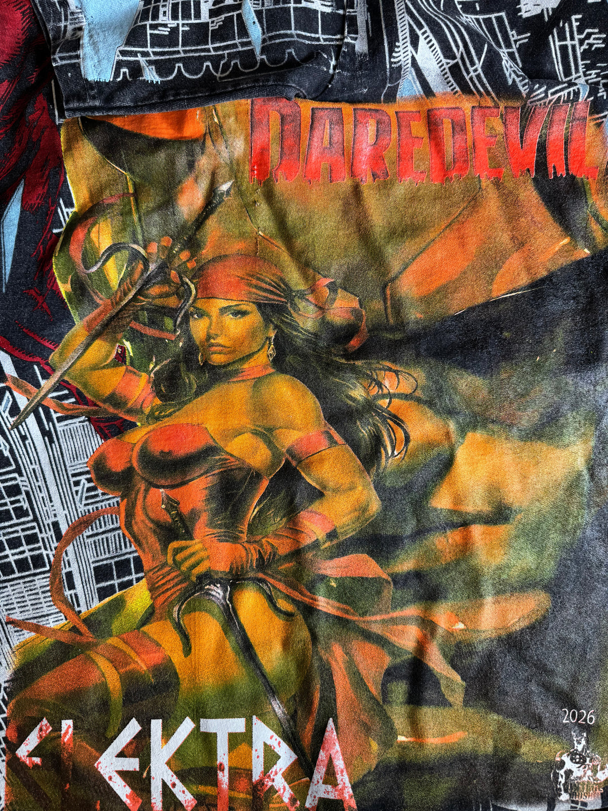 Faded Gray - Daredevil VS Bullseye Front and Back - Elektra Sides