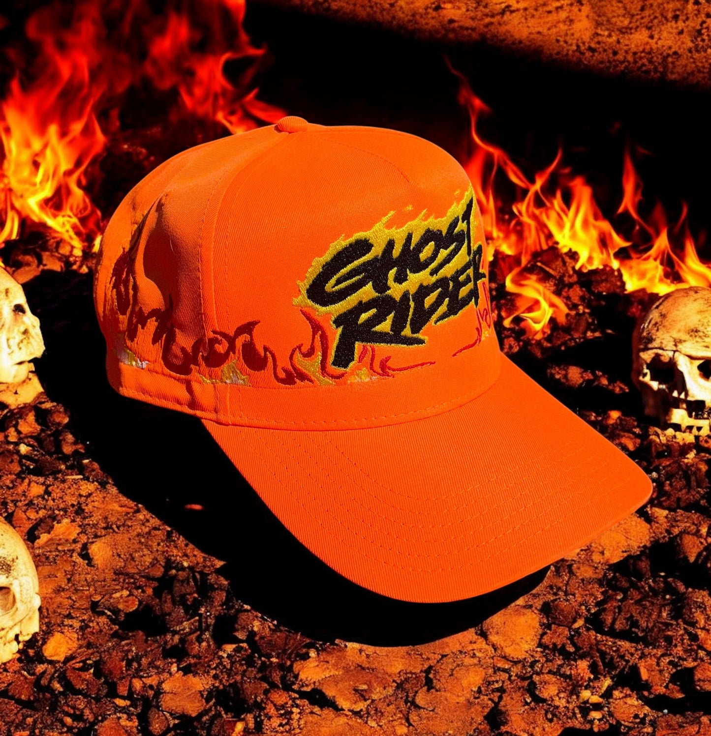 Hot Orange - Ghost Rider Hat