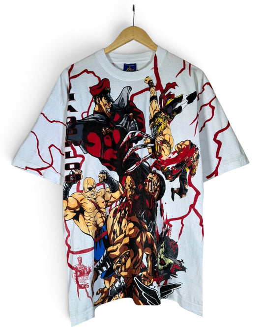 White with Red Lightning - Shadowloo Front - Ryu and Chun Li Back