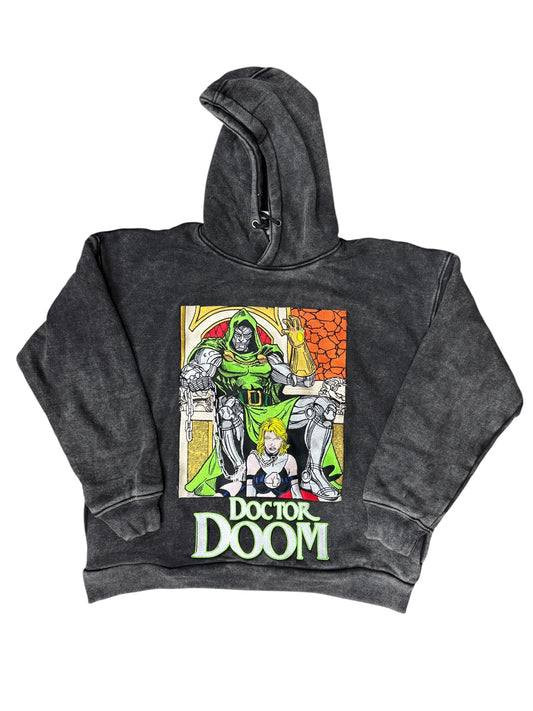 Black Acid Wash-medium,2XL- Doctor Doom Premium Jacket