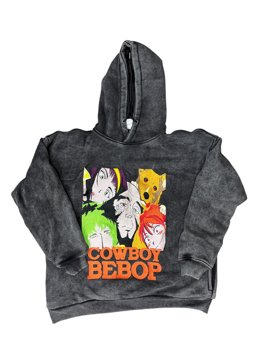Black Acid Wash-MEDIUM LARGE XL- Cowboy Bebop