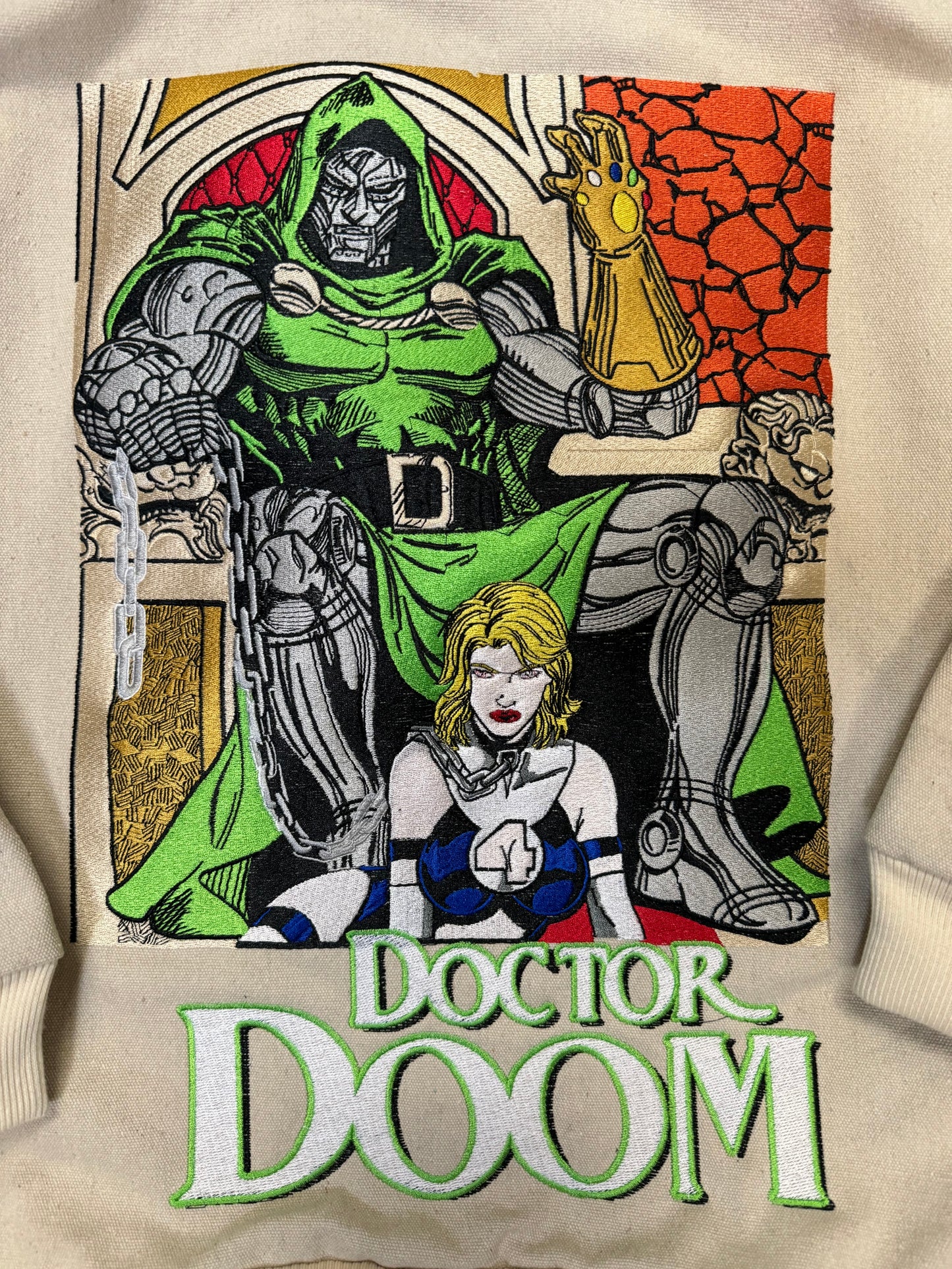 Dr. Doom sue storm canvas hoodie super rare fantastic 4