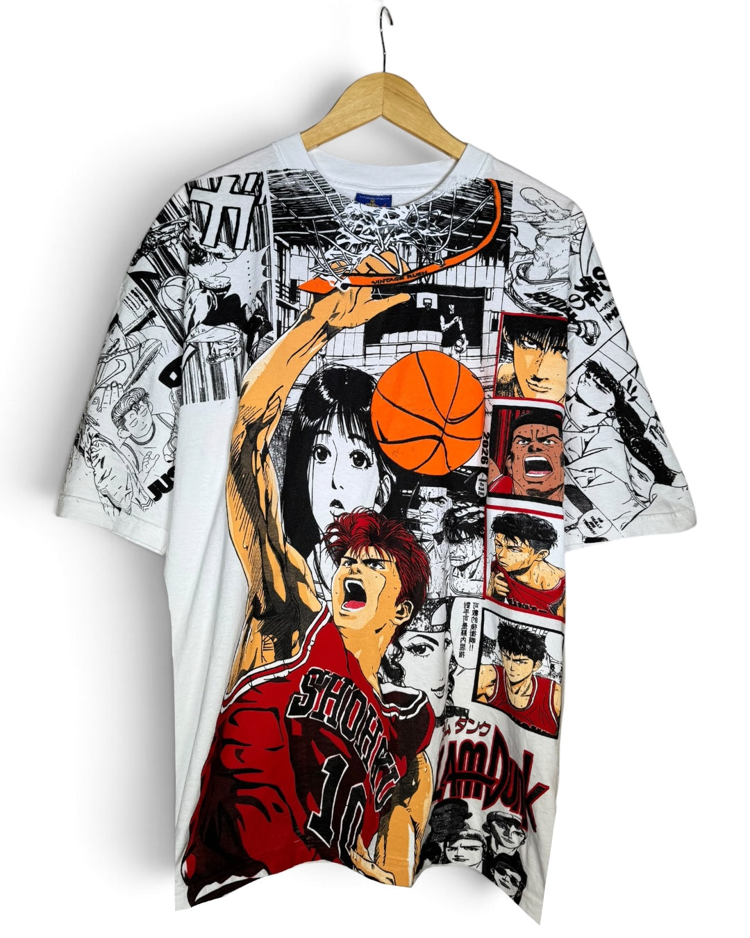White - SlamDunk Manga Panels Mega Print - Shirt