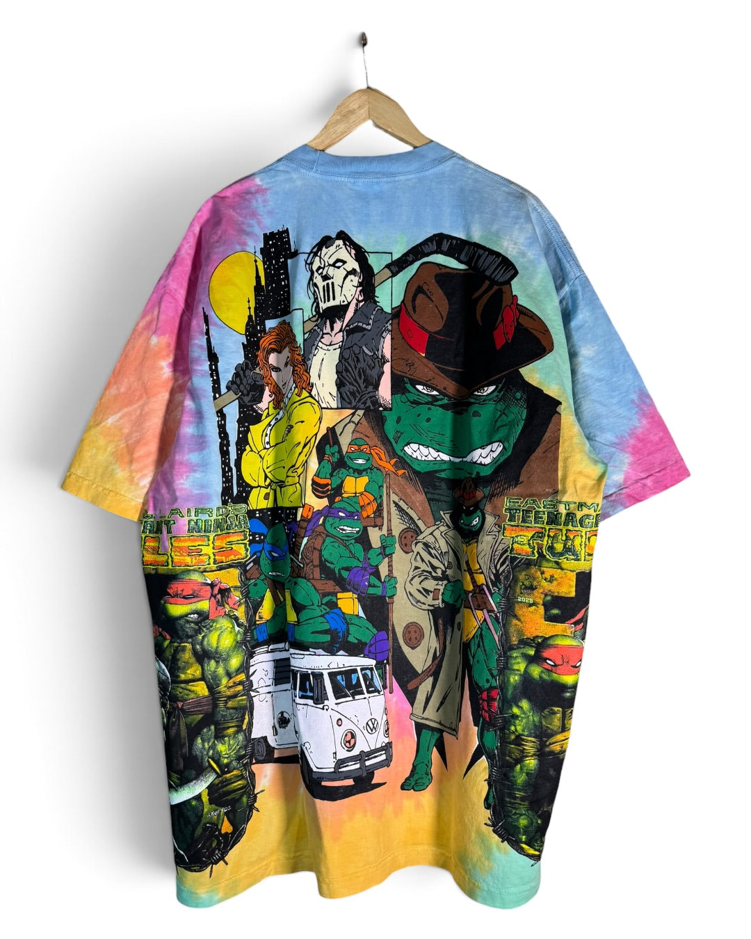 Sherbet Tie Dye- TMNT World Front - Trench Coat Back - TMNT sides