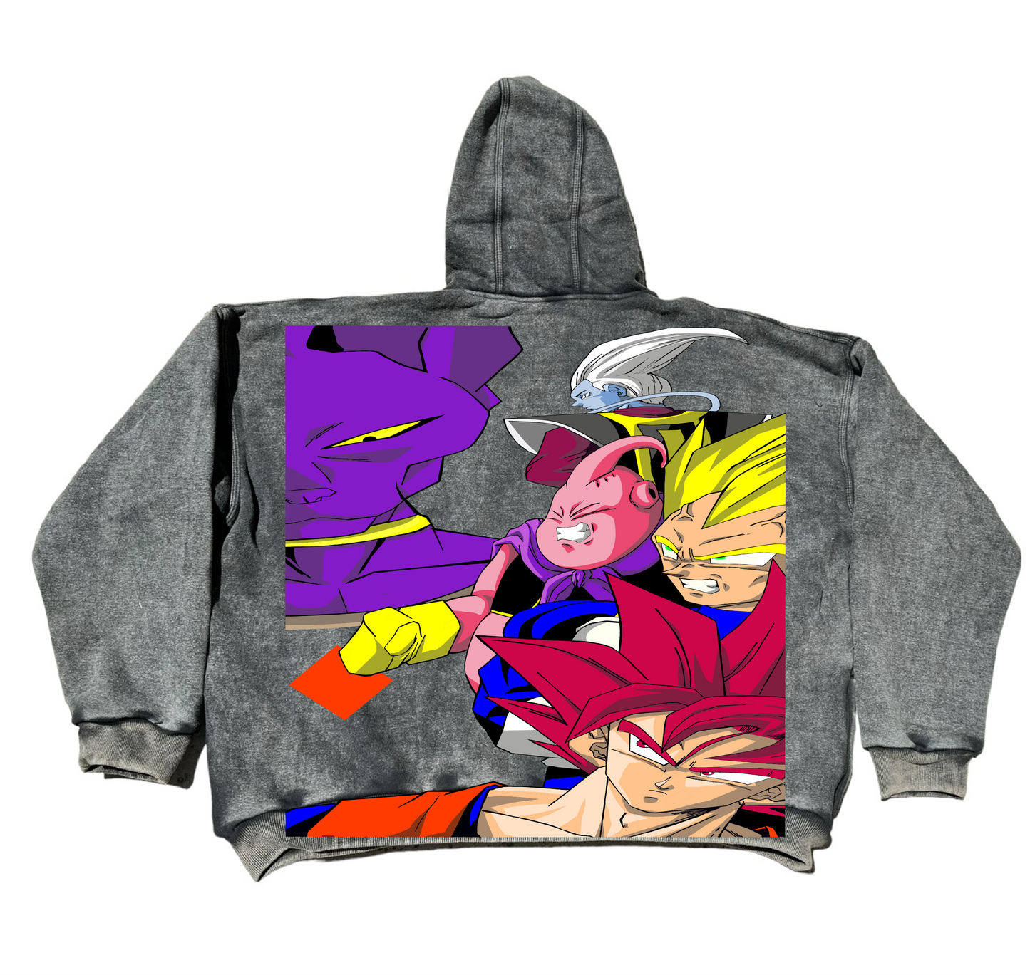 Faded - Premium Hoodie - SSJ GOD front - Berrus Games Back