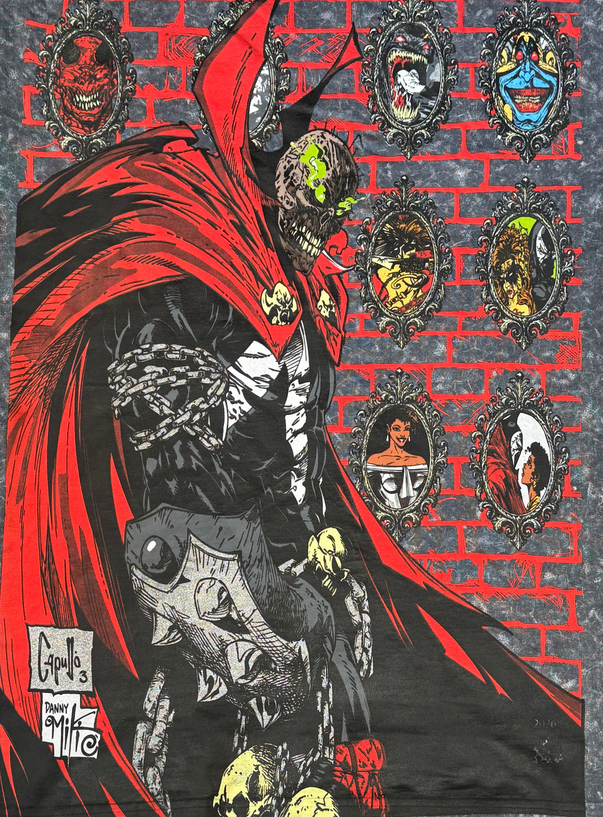 Gray Acid Wash - Spawn Pieces of Me Front - Medieval Spawn Back