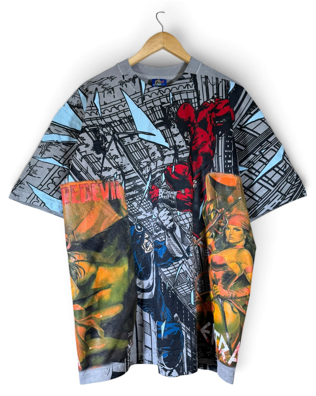 Faded Gray - Daredevil VS Bullseye Front and Back - Elektra Sides