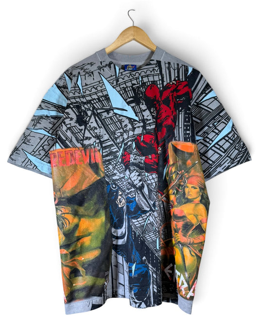 Faded Gray - Daredevil VS Bullseye Front and Back - Elektra Sides